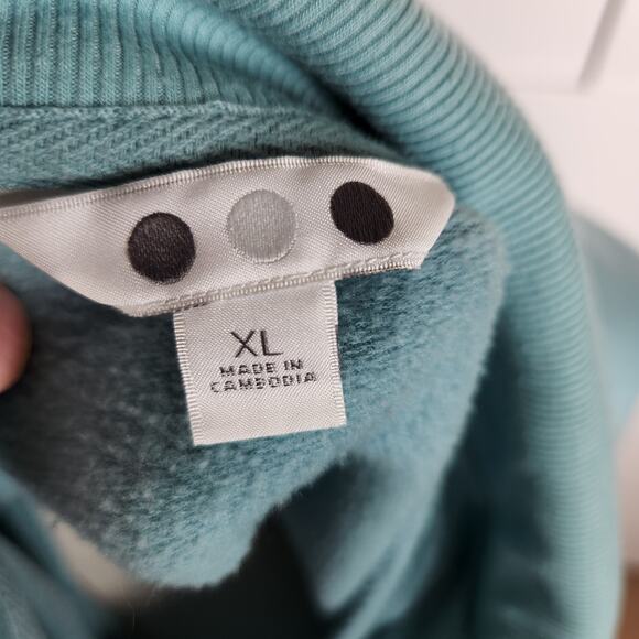 Three Dots Quarter Zip Fleece Pullover Nile Blue Women's XL - Picture 9 of 12